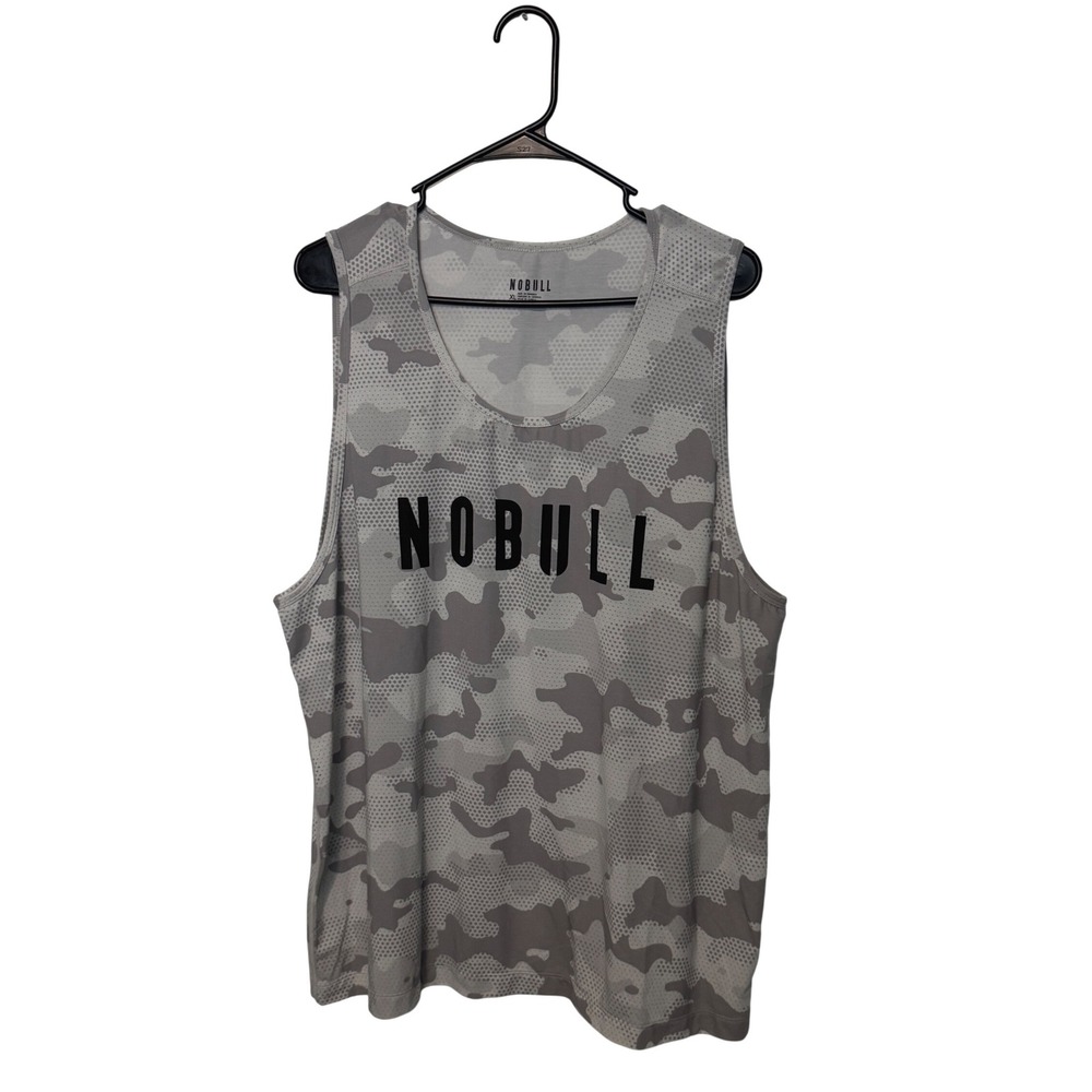 NOBULL Tank Top Mens XL Gray Camo Training Gym Athletic Workout Sleeveless Shirt